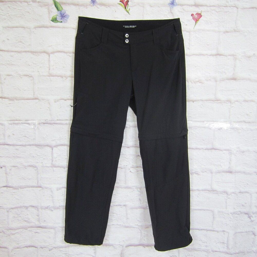 Columbia Arrowhead Trail II Stretch Convertible Pants Womens 14 Regular Black